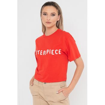 Tricou cu text Boxyclaim
