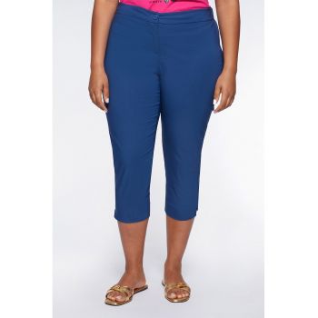 Pantaloni capri cu talie medie