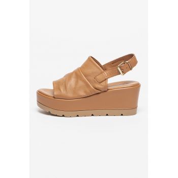 Sandale wedge de piele Marty