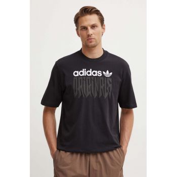 adidas Originals tricou din bumbac barbati, culoarea negru, cu imprimeu, IZ4831