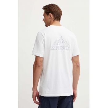 adidas TERREX tricou bărbați, culoarea alb, uni, IZ0465
