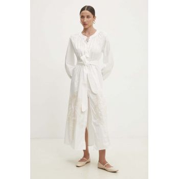 Answear Lab rochie culoarea alb, maxi, evazati