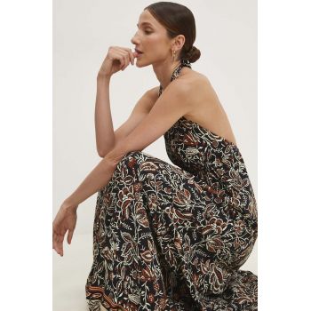 Answear Lab rochie culoarea negru, maxi, evazati