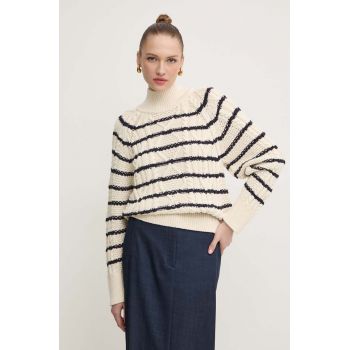 BOSS pulover din amestec de lana femei, călduros, cu turtleneck, 50518369