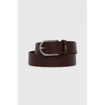 HUGO curea de piele femei, culoarea maro, 50522723