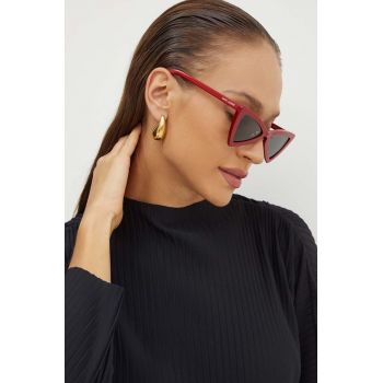 Saint Laurent ochelari de soare femei, culoarea rosu, SL 207 JERRY