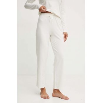 BOSS pantaloni de lounge culoarea bej, neted, 50520148