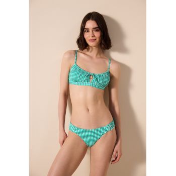 Sutien de baie cu model in carouri