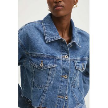 Answear Lab geacă din denim femei, de tranziție, oversized