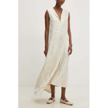 Answear Lab rochie culoarea bej, midi, drept