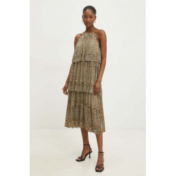 Answear Lab rochie culoarea verde, mini, evazati