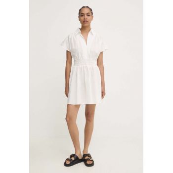 Answear Lab rochie din bumbac culoarea alb, mini, evazati