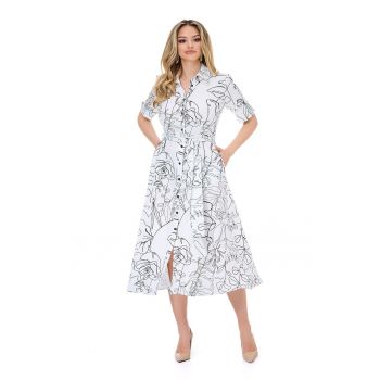 Rochie-camasa cu imprimeu