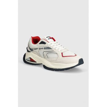 Tommy Jeans sneakers TJM CONFORTABLE RUNNER culoarea bej, EM0EM01416