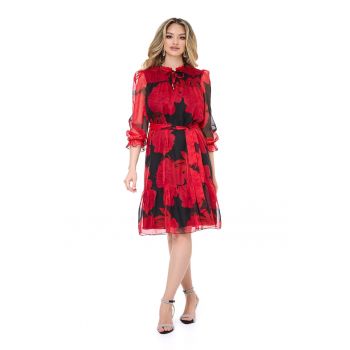 Rochie evazata cu maneci 3/4 Amelie