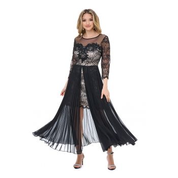 Rochie mini cu strat exterior cu pliuri