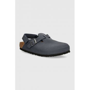 Birkenstock sandale din năbuc pentru copii Tokio AS culoarea albastru marin, 1027917