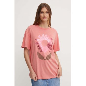 Boss Orange tricou din bumbac femei, culoarea portocaliu