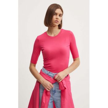 HUGO tricou femei, culoarea roz, 50515019