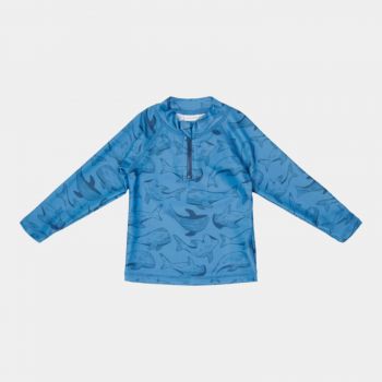 Bluza pentru baieti, anti-UV, Sea Life Blue