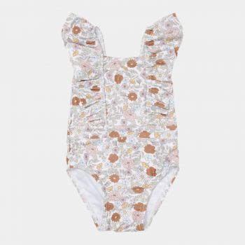 Costum de baie pentru fete, anti-UV, Vintage Little Flowers