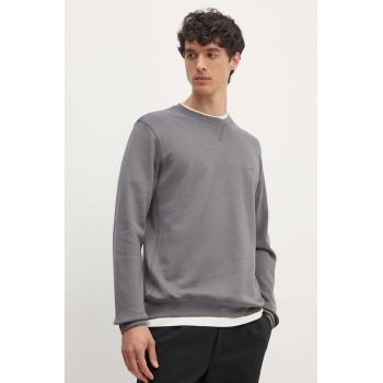 BOSS Orange hanorac de bumbac barbati, culoarea gri, melanj, 50509323