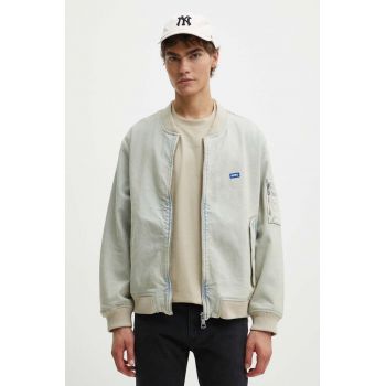 Hugo Blue jachetă bomber din denim de tranziție, 50516562 de firma originala