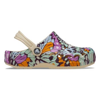 Saboti Crocs Baya Seasonal Printed Clog Kids Bej - Winter/White