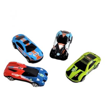 Set 4 masinute de raliu - Mini Supercars (Culoare produse: Multicolor)
