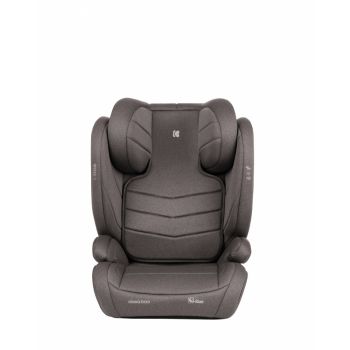Scaun auto cu isofix KikkaBoo i-Stand Brown 100-150 cm,certificare I-Size, Tetiera reglabila in 13 pozitii, Tetiera cu spuma de memorie,Husa detasabila