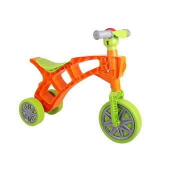 Tricicleta de echilibru fara pedale cu trei roti Minibike Orange, recomandata copiilor de la 1 an