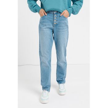 Blugi conici cu aspect decolorat