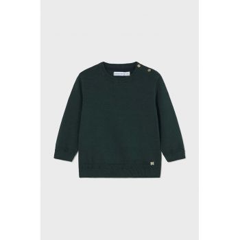 Mayoral pulover din bumbac pentru bebeluși culoarea verde, light, 309 Mayoral pulover din bumbac pentru bebeluși culoarea verde, light, 309