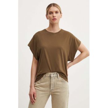American Vintage tricou din bumbac femei, culoarea verde, VUP02BH24