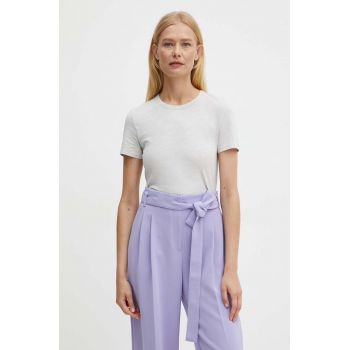 Boss Orange tricou din bumbac femei, culoarea gri, 50504201
