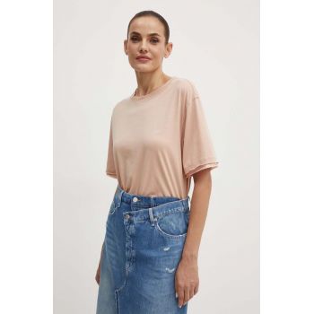 Boss Orange tricou din bumbac femei, culoarea portocaliu, 50520820