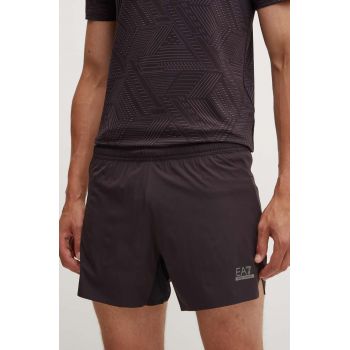 EA7 Emporio Armani pantaloni scurți de antrenament culoarea negru, PNDDZ.6DPS03