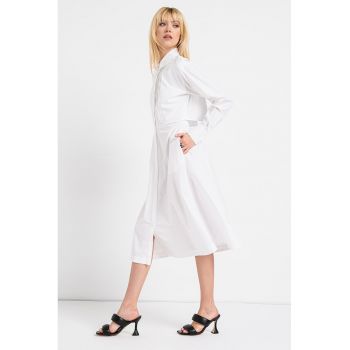 Rochie-camasa midi din bumbac organic