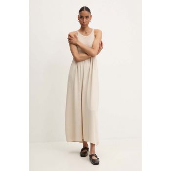 Answear Lab rochie culoarea bej, maxi, evazati