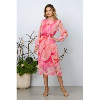 Rochie eleganta Saraia Ciclam Multi ieftina