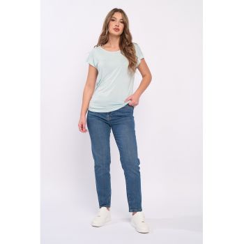 Tricou uni cu decupaj pe spate