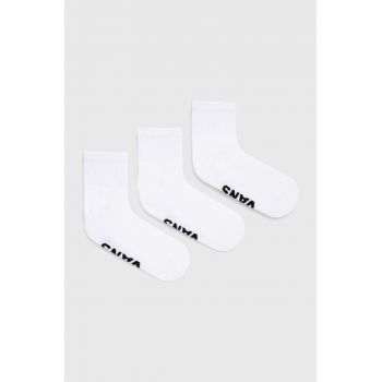 Vans sosete 3-pack culoarea alb, VN000FV7WHT1