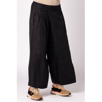 Pantaloni negri, petrecuti, masura mare, din tencel