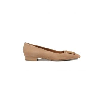 Geox balerini din piele intoarsa D CHARYSSA culoarea maro, D469BC 00021 C6372