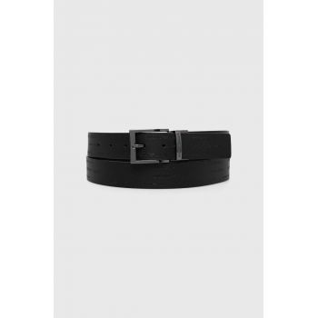 Emporio Armani curea de piele cu doua fete barbati, culoarea negru, Y4S426 YTU5J