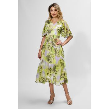 Rochie eleganta Hermione Lime