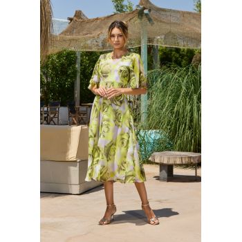 Rochie eleganta Hermione Lime