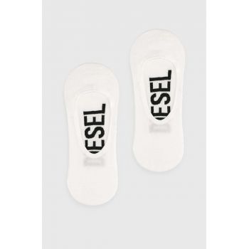 Diesel sosete SKM-HIDEPAT-TWOPACK SOCKS 2PACK 2-pack barbati, culoarea alb, 00S0MG.0IQAS