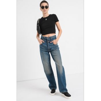 Tricou crop cu croiala slim-fit Delanor