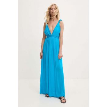 Answear Lab rochie culoarea turcoaz, maxi, evazati ieftina